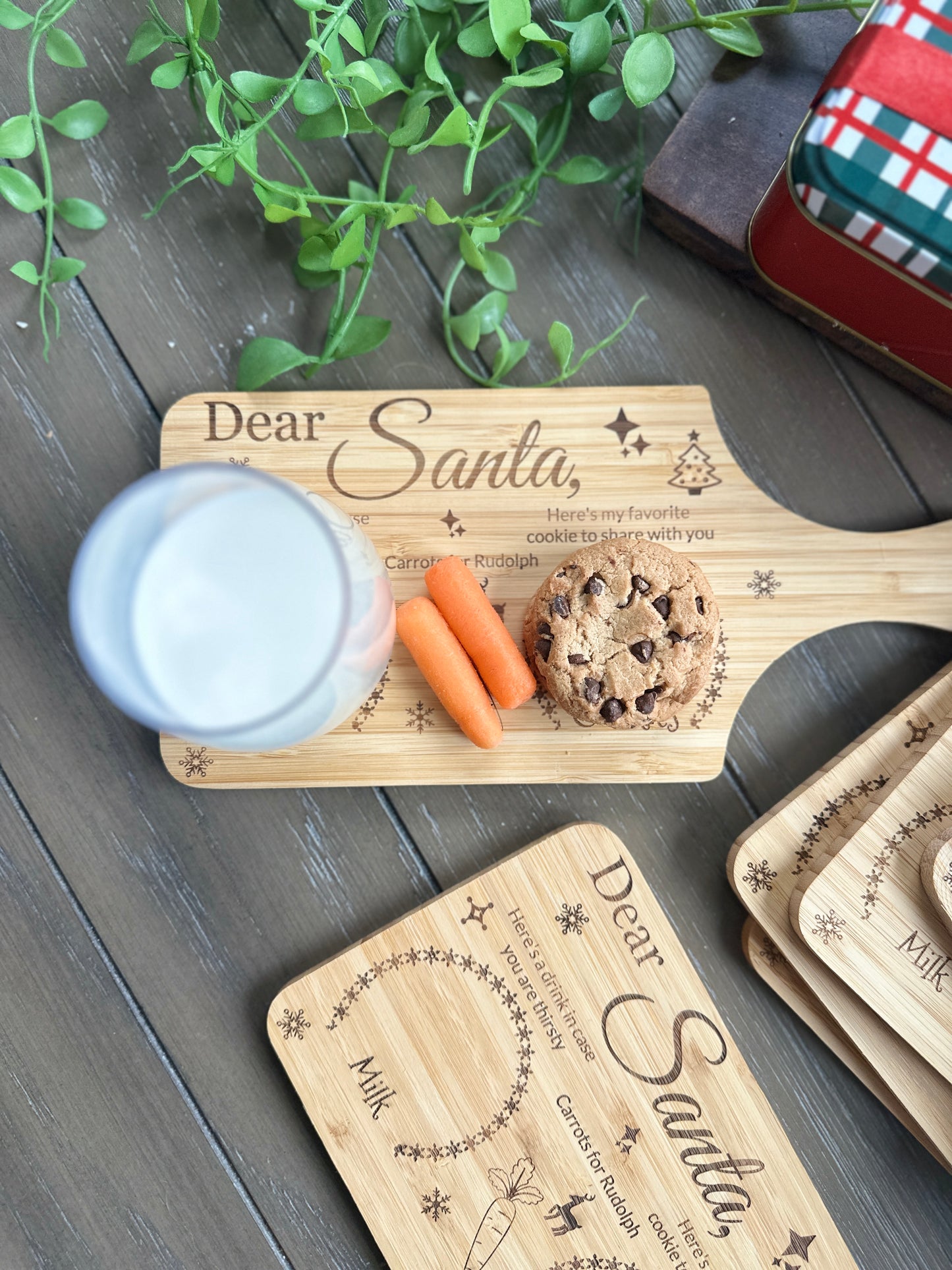 Santa Milk and Cookies Board