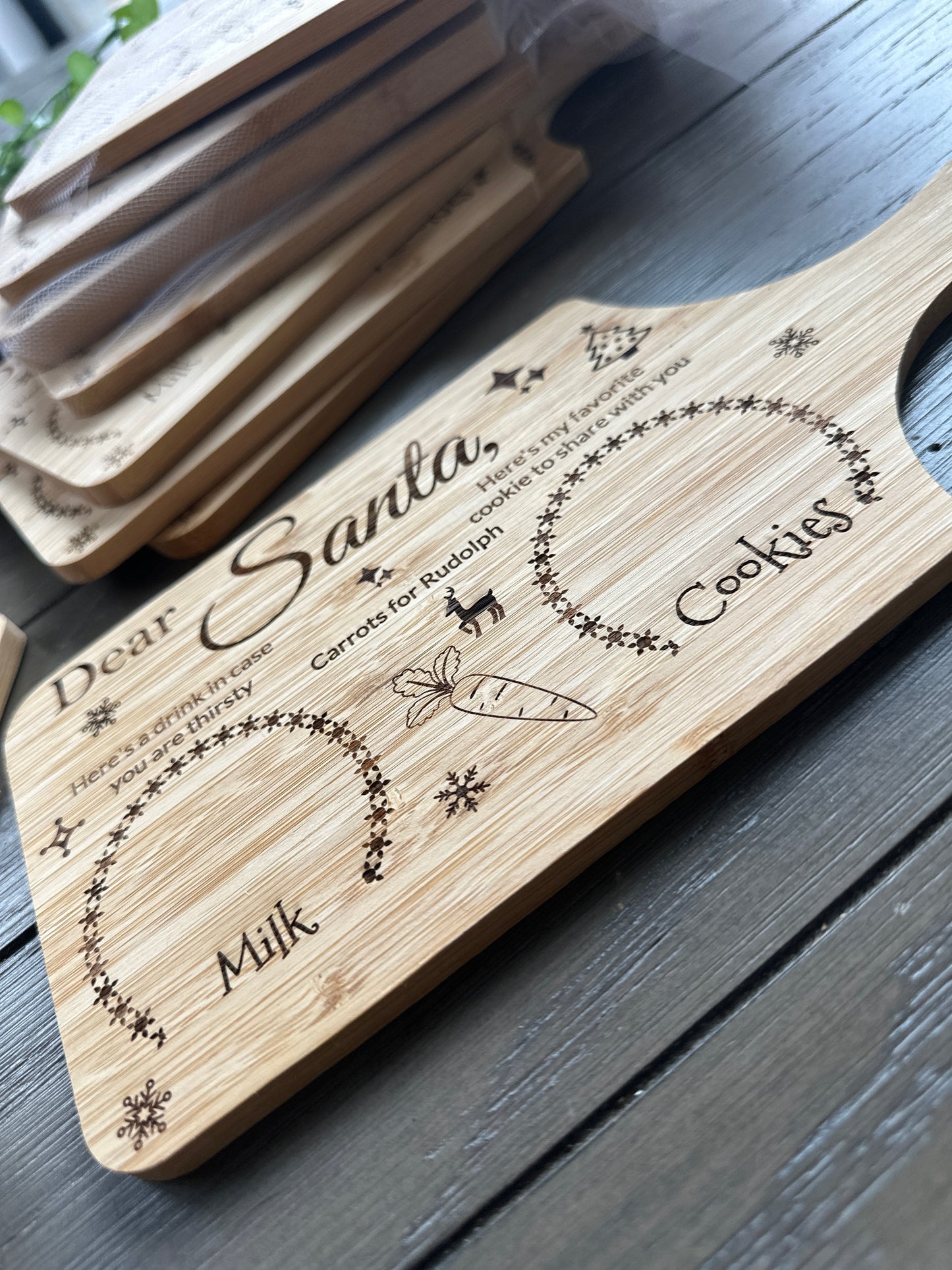 Santa Milk and Cookies Board