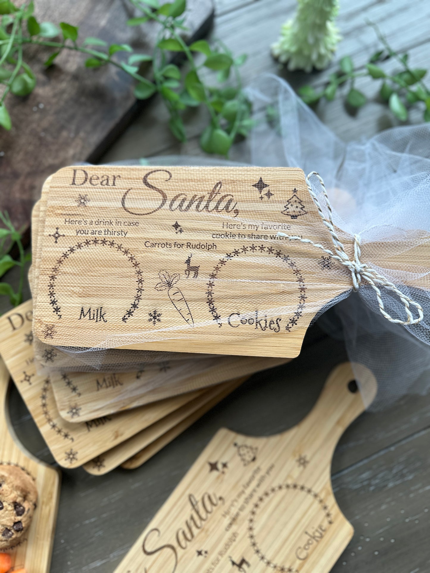 Santa Milk and Cookies Board