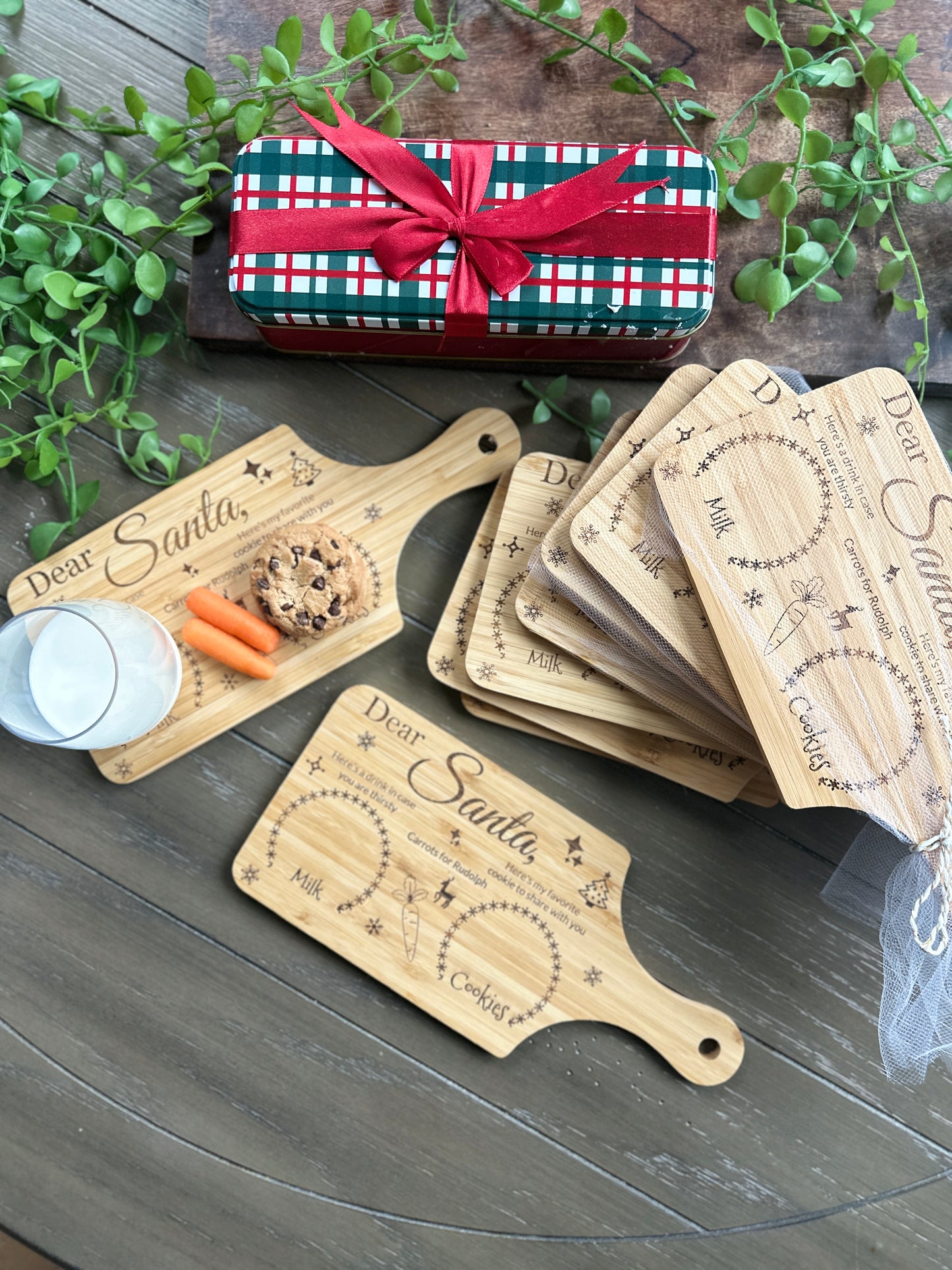 Santa Milk and Cookies Board