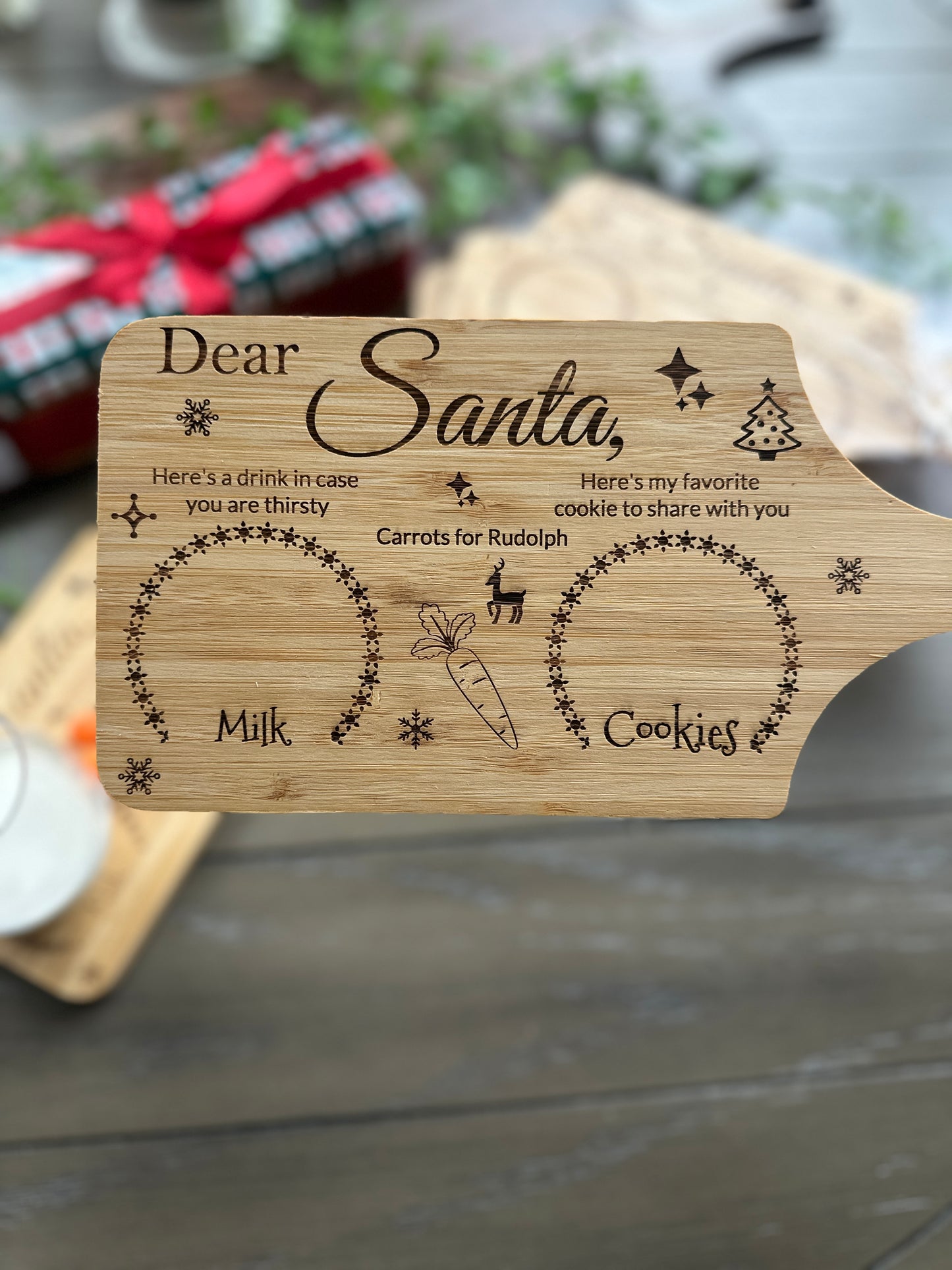 Santa Milk and Cookies Board