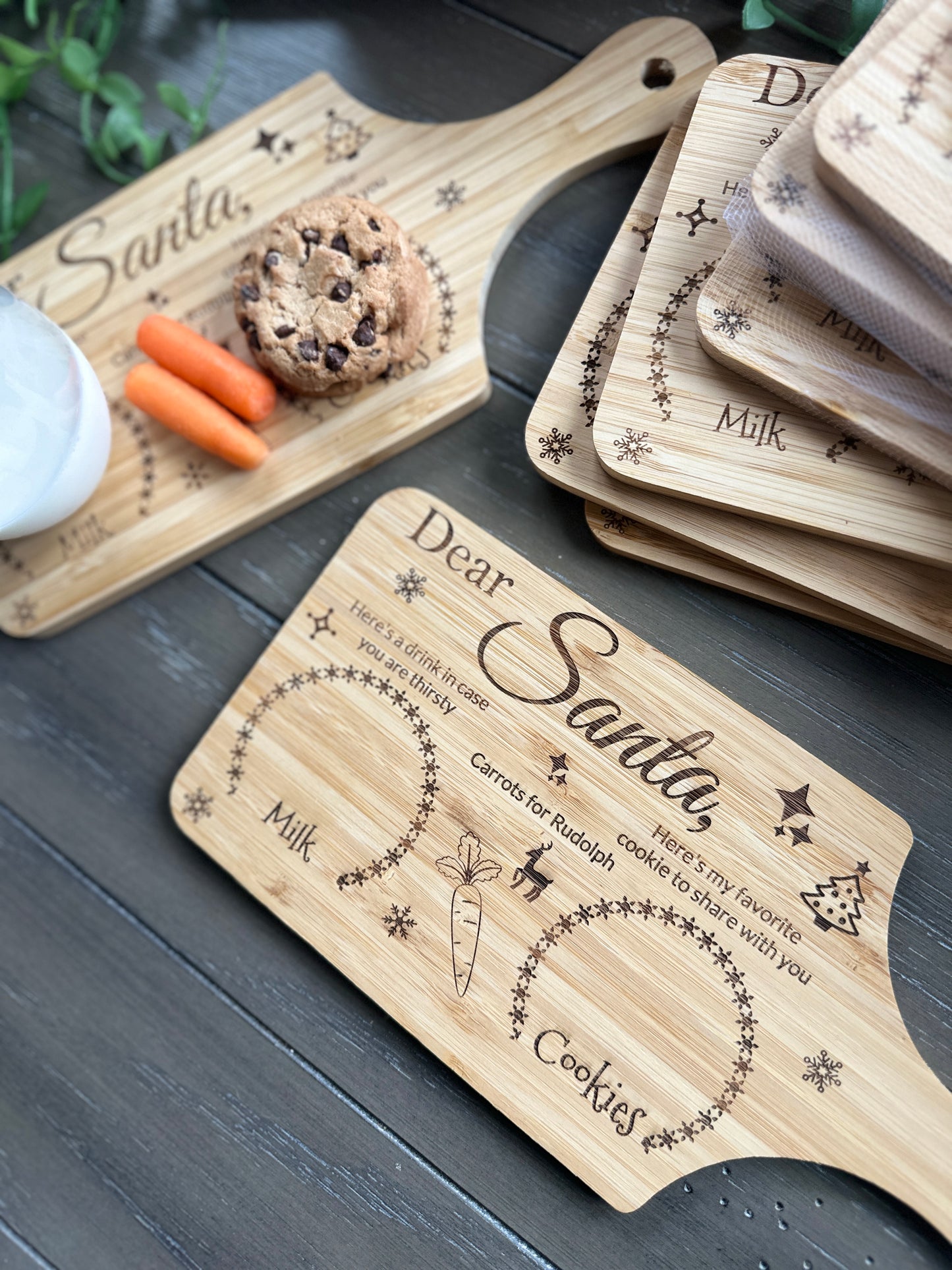 Santa Milk and Cookies Board
