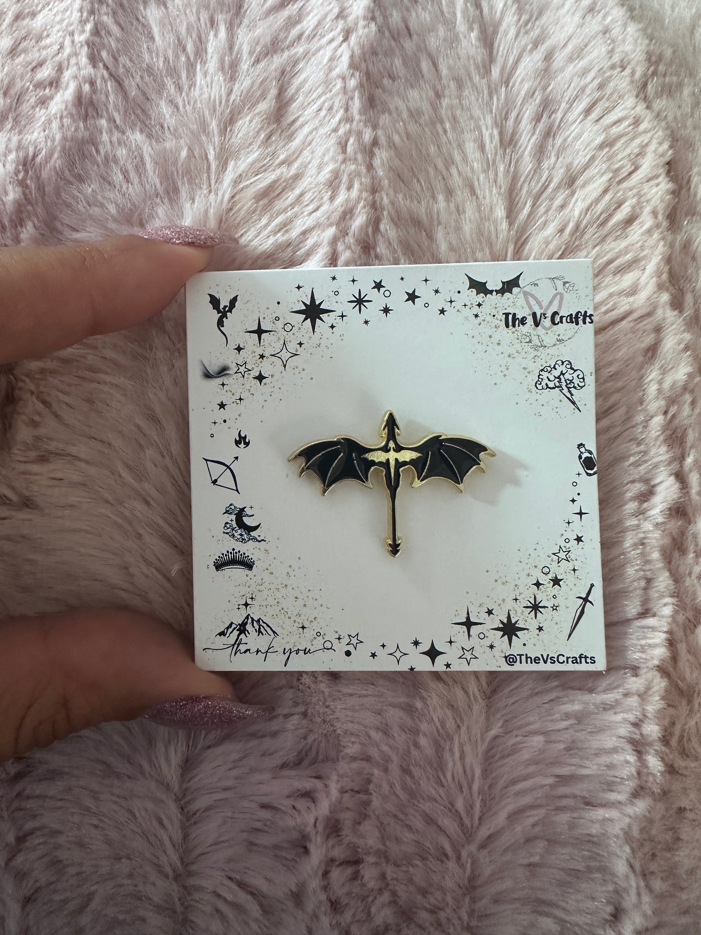 Fourth Wing Pin Tairn and Andarna