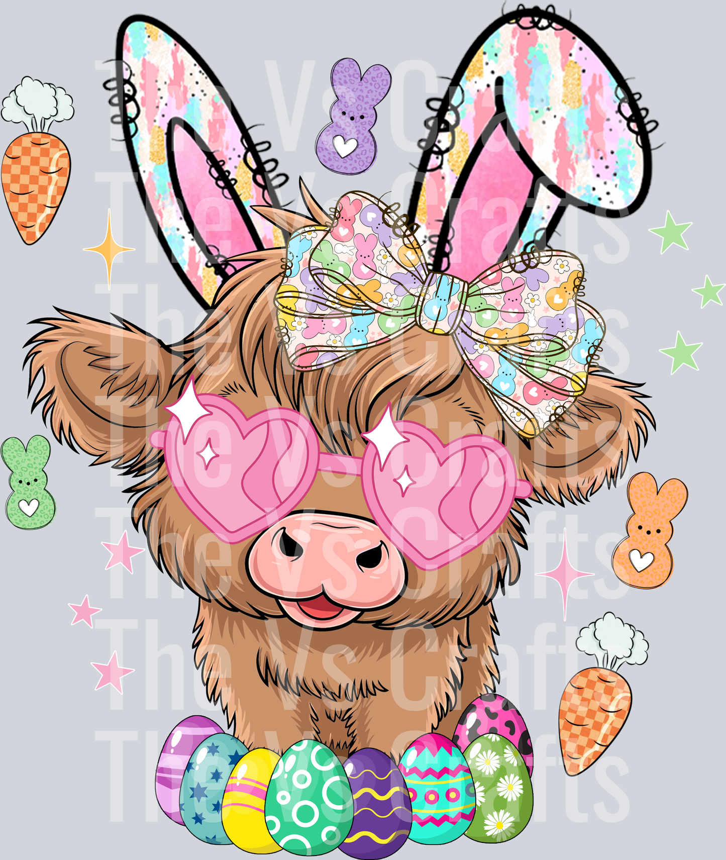 EASTER HIGHLAND COW 2
