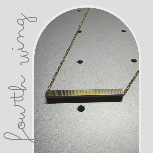Fourth Wing Necklace (Quotes)