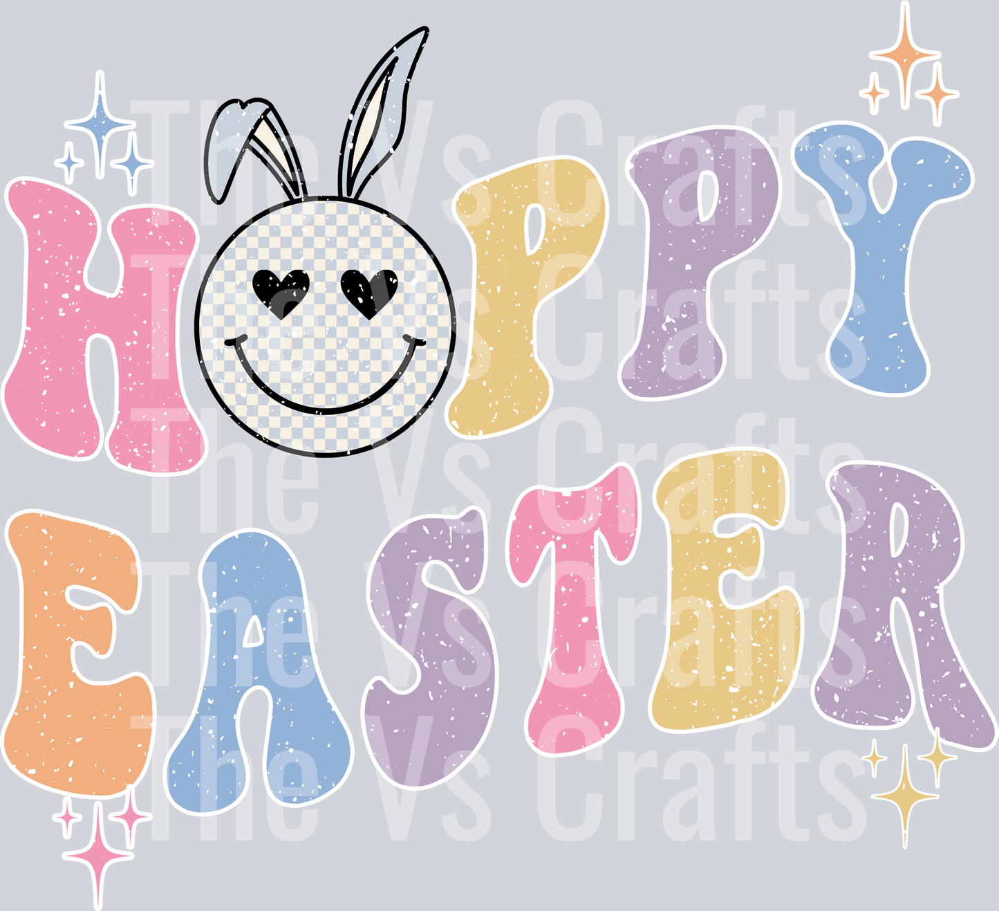 HOPPY EASTER DISTRESSED